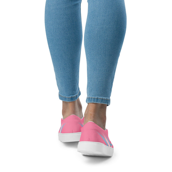 Transgender Pride Colors Original Pink Slip-On Shoes