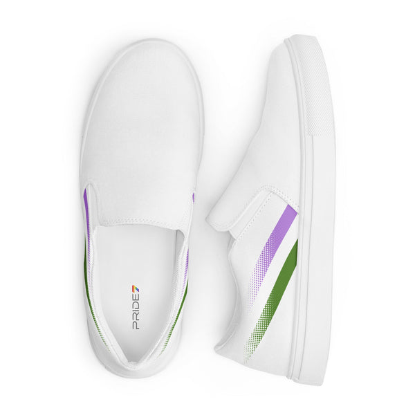 Genderqueer Pride Colors Original White Slip-On Shoes