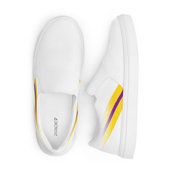 Intersex Pride Colors Original White Slip-On Shoes