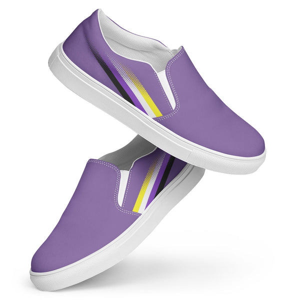 Non-Binary Pride Colors Original Purple Slip-On Shoes