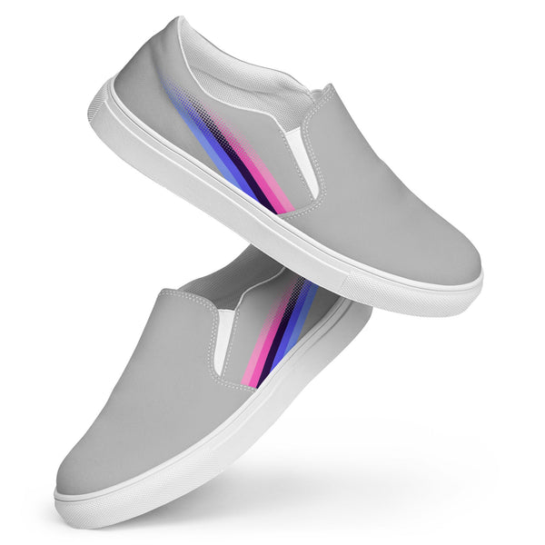 Omnisexual Pride Colors Original Gray Slip-On Shoes