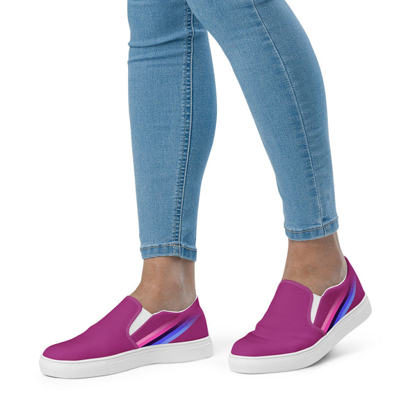 Omnisexual Pride Colors Original Violet Slip-On Shoes