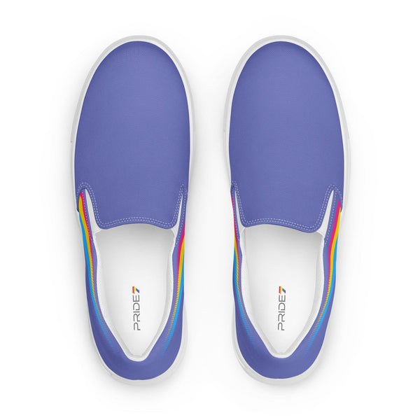 Pansexual Pride Colors Original Blue Slip-On Shoes