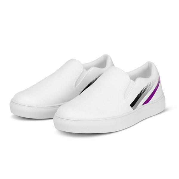 Asexual Pride Colors Original White Slip-On Shoes