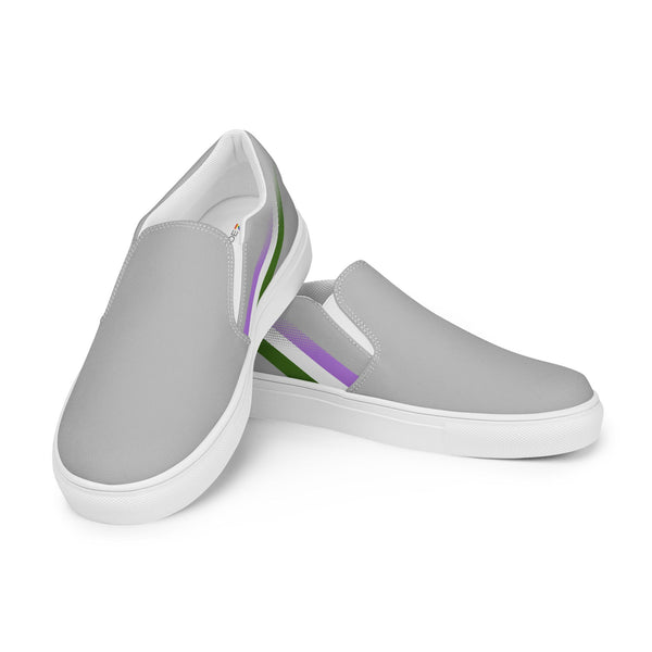 Genderqueer Pride Colors Original Gray Slip-On Shoes