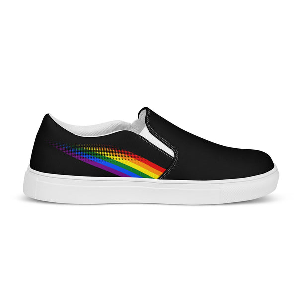 Gay Pride Colors Original Black Slip-On Shoes
