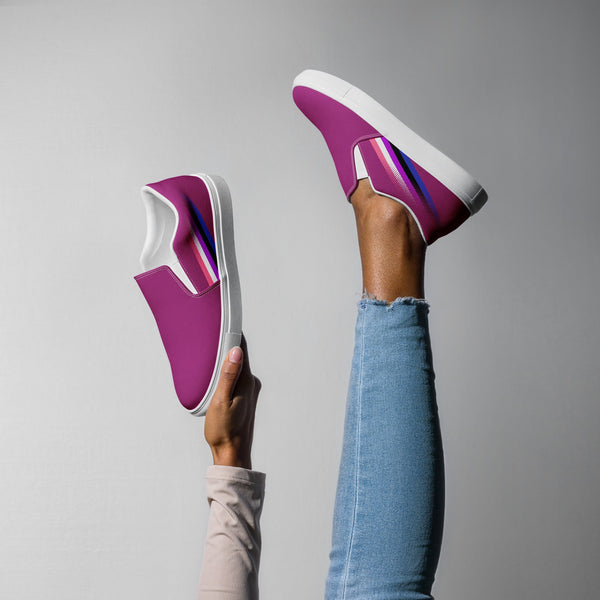 Genderfluid Pride Colors Original Violet Slip-On Shoes