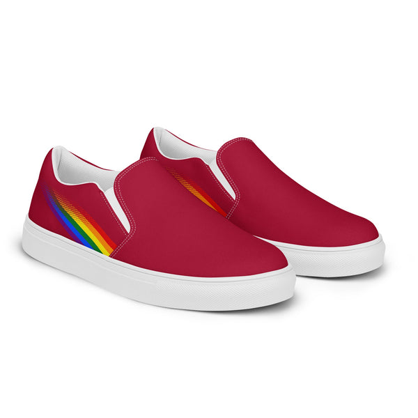 Gay Pride Colors Original Red Slip-On Shoes