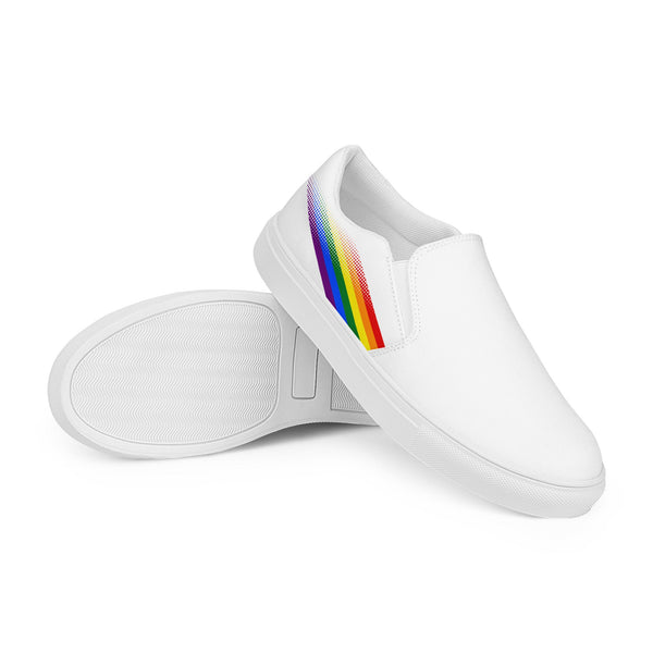 Gay Pride Colors Original White Slip-On Shoes