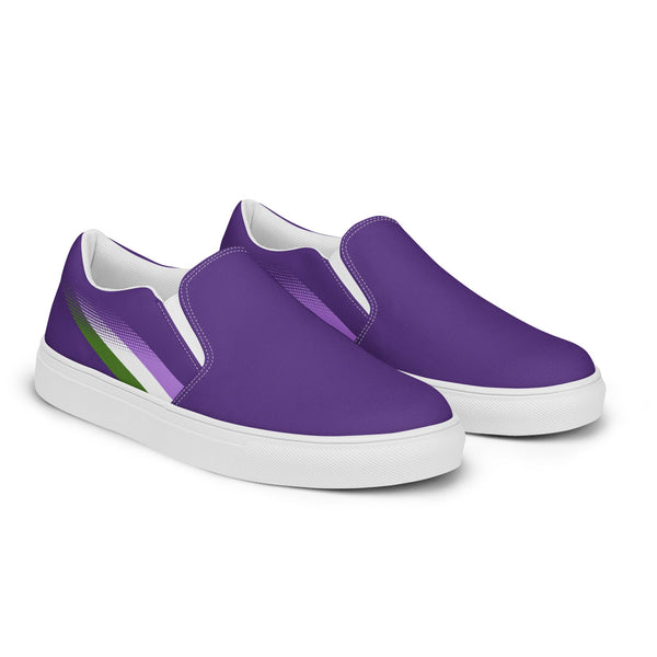 Genderqueer Pride Colors Original Purple Slip-On Shoes