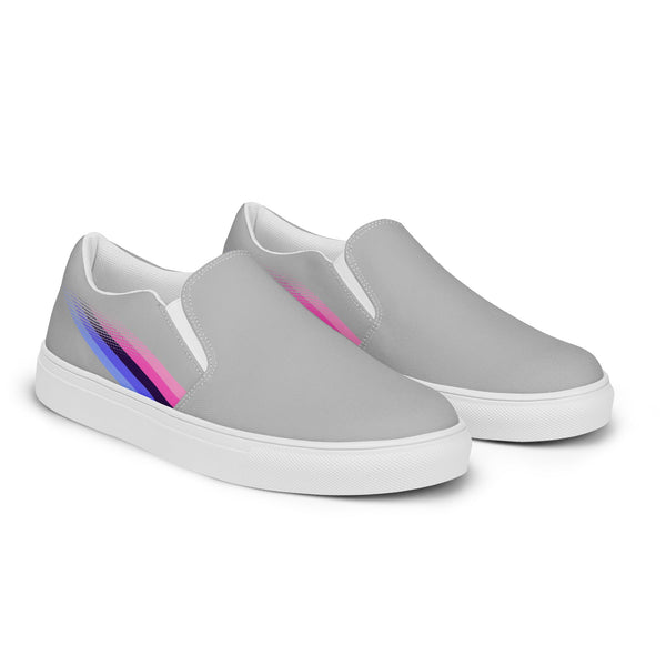 Omnisexual Pride Colors Original Gray Slip-On Shoes