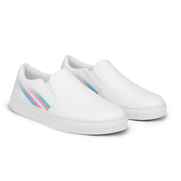 Transgender Pride Colors Original White Slip-On Shoes